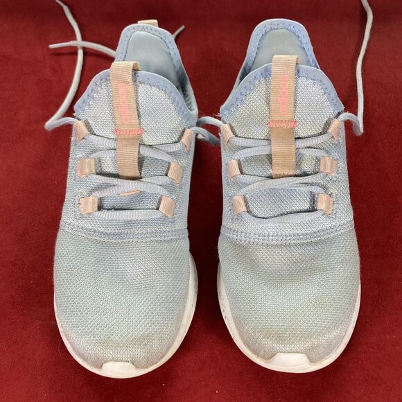 Adidas Cloud Foam Pure 2.0 Running Lace Up (Youth Size 2.5) • Blue/Pink • EUC - Picture 3 of 6